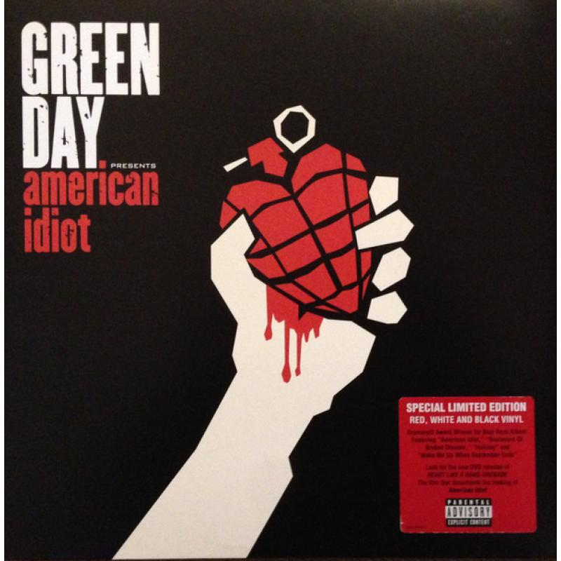 American Idiot (1 x Red with Black Swirl 1 x  White with Black Swirl)